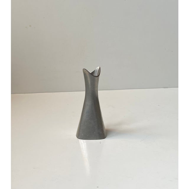 1950s Mid-Century Norwegian Pewter Vase from Brøderne Mylius, 1950s For Sale - Image 5 of 8