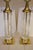 1960s Matched Pair Large Dresden Hollywood Regency Cut Crystal Glass Brass Column Table Lamps - a Pair For Sale - Image 14 of 15