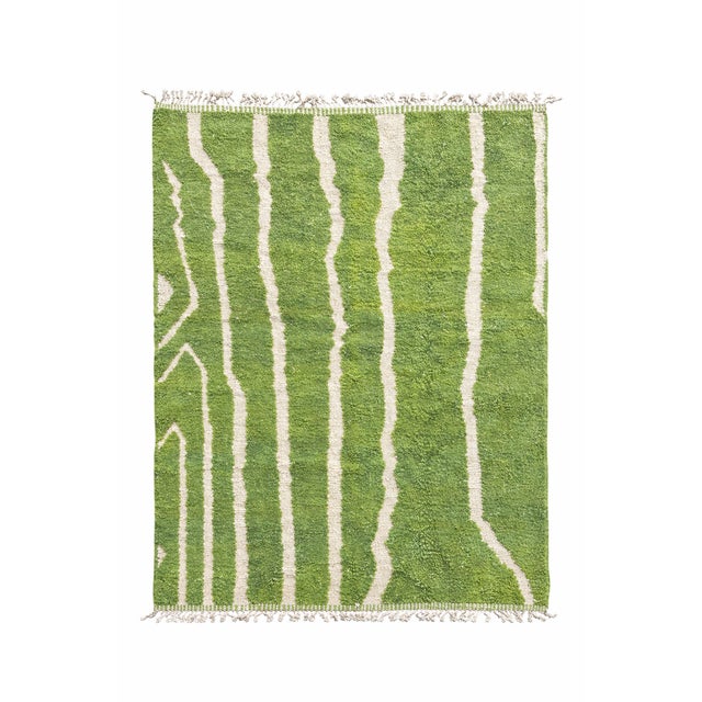 Moroccan Beni Ouarain Wool Rug with Abstract Linear Design, 1990 For Sale - Image 11 of 11