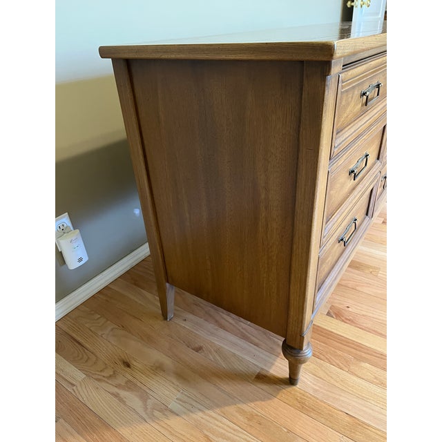 Brown White Furniture 7-Drawer Mid-Century Modern Walnut Dresser For Sale - Image 8 of 12