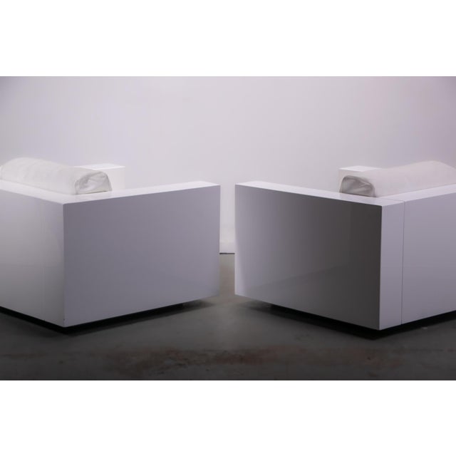 White Saratoga Armhairs by Lella and Massimo Vignelli for Poltronova, 1990, Set of 2 For Sale - Image 8 of 18