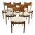 Set of 6 Mid 20th Century Danish Modern Teak Back Dining Chairs by Henning Kjærnulf for Soro Stolefabrik For Sale