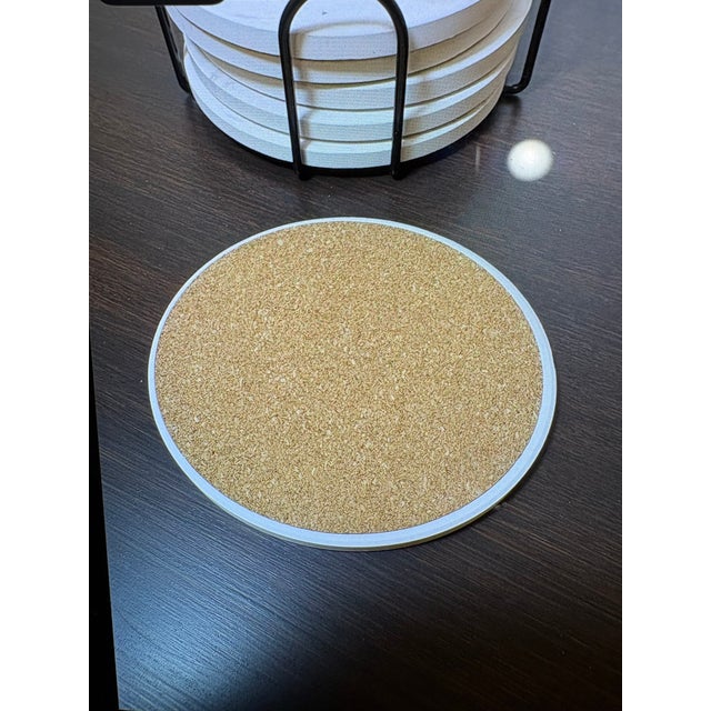 Vintage Stone Marble Coasters - Set of Six For Sale - Image 4 of 5