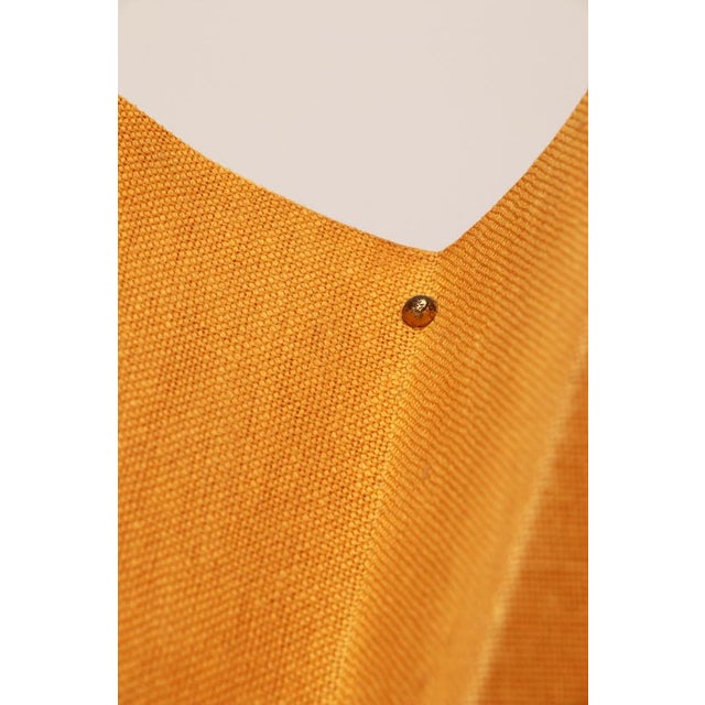 Orange Vintage Fabric Hanging Lamp, 1960s For Sale - Image 11 of 14