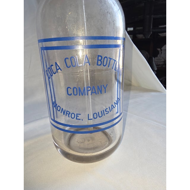 Transparent Antique Coca-Cola Seltzer Bottle From Monroe Louisiana For Sale - Image 8 of 8
