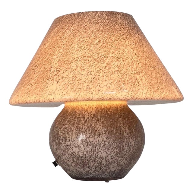 Vintage Italian Glass Mushroom Lamp, 1970s For Sale