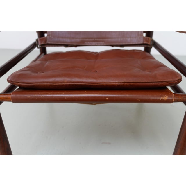 Brown Sirocco Safari Lounge Chair in Rosewood by Arne Norell for Aneby Mobler, Sweden, 1970s For Sale - Image 17 of 18