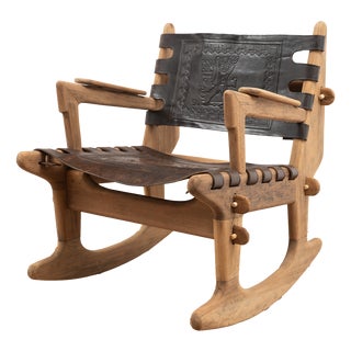 Small Sling Rocking Chair by Angel Pazmino from Muebles De Estilo, 1960s For Sale