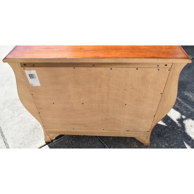 Vintage Century French Provincial Bombe' Cherry Commode For Sale - Image 11 of 13