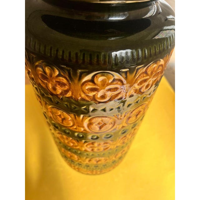 Ceramic Green and Yellow Model 289-47 Floor Vase from Scheurich For Sale - Image 7 of 9