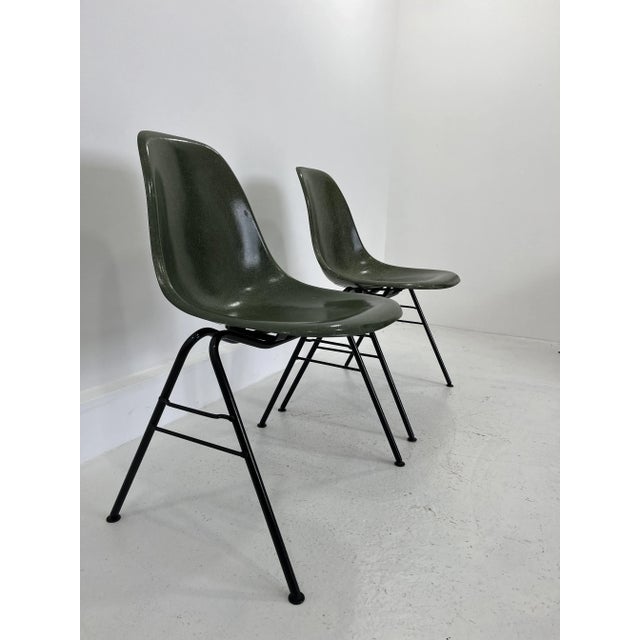Fiberglass DSS Stacking Chairs by Ray & Charles Eames for Herman Miller, 1970 Set of 4 For Sale - Image 9 of 16