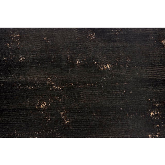 Wood Paint Patina Elm Curved Form Console For Sale - Image 7 of 8