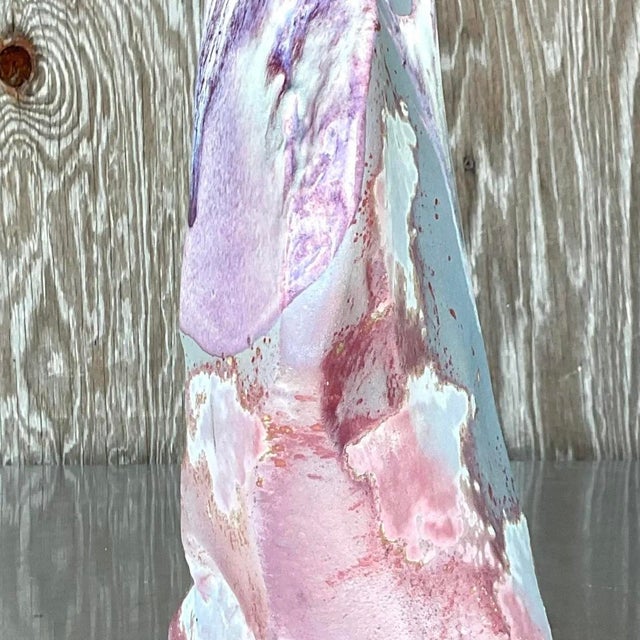 Vintage Boho Tony Evans Raku Fired Vase For Sale - Image 10 of 12
