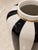 2010s Pair of Hollywood Regency Style Black & White Striped Ceramic Vases For Sale - Image 5 of 5