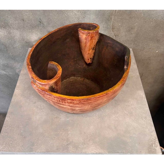 Late 20th Century Hand-Carved Wood Sculptural Vessel For Sale - Image 10 of 12