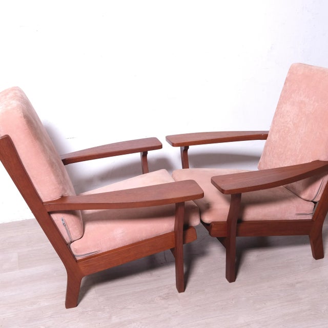 Teak GE320/GE330 Lounge Set by Hans J. Wegner for Getama, Denmark, 1950s, Set of 3 For Sale - Image 11 of 18