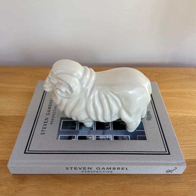 Japanese Vintage Japanese Okimono Ram Figurine For Sale - Image 3 of 11