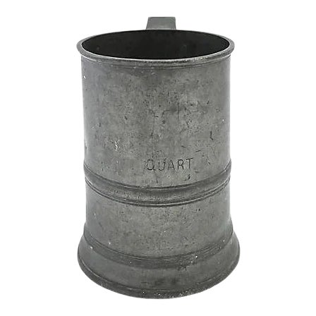 Antique English Pewter Ale Tankard For Sale