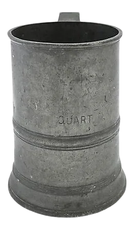 Antique English Pewter Ale Tankard