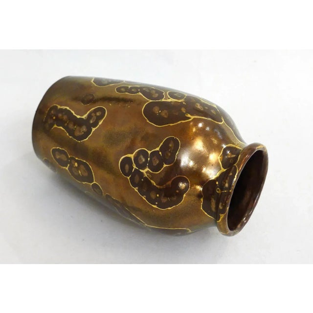 Small Vase with Metallic Glaze by Ceramist Lucien Brisdoux, 1930s For Sale - Image 10 of 13