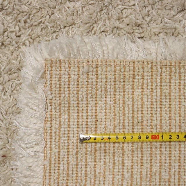 Textile Large Handmade Vintage Rug For Sale - Image 7 of 8