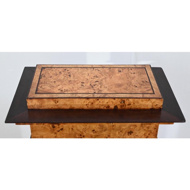 Empire Thuya Burl & Glass Clock, Early 19th Century For Sale - Image 4 of 18