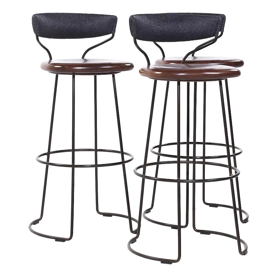 Baker McGuire Danish Cord Bar Stools - Set of 3 | Chairish
