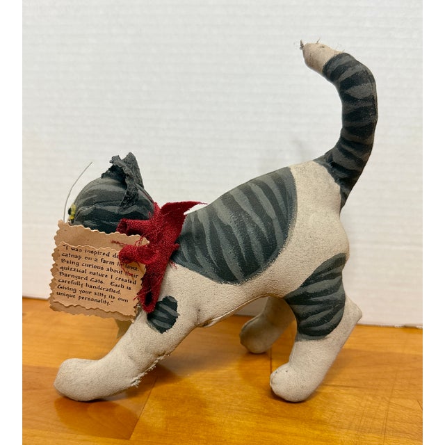 Arts & Crafts Vintage Handmade Barnyard Cat by Fergie Lightfoot For Sale - Image 3 of 10