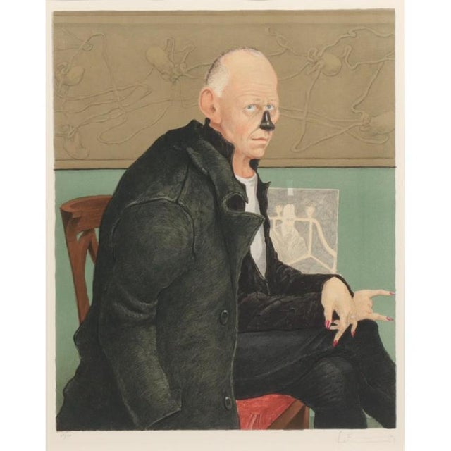 Michael Kvium, Self-Portrait as Eckersbergs Work by Thorvaldsen, 1950s For Sale - Image 4 of 4
