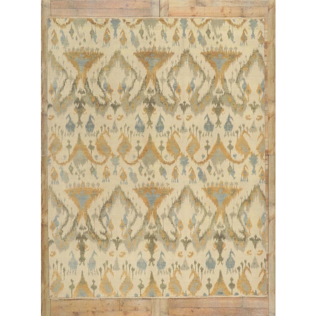 2010s Vintage Earth-Tone Ikat Rug, 8'1 X 10'4 For Sale - Image 9 of 10