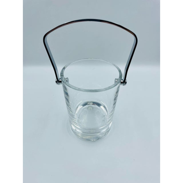 Sevres France Mid-Century Petite Round Ice Bucket With Chrome Handle For Sale - Image 13 of 13