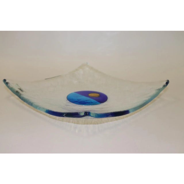 Late 20th Century Mid-Century Murano Hand Cast Glass Dish For Sale In New York - Image 6 of 12