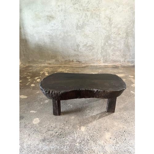 Small Asian Wooden Coffee Table with Kidney-Shaped Top For Sale - Image 10 of 18