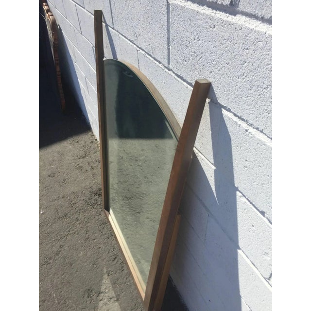 Mid Century Modern Walnut Wall Mirror - Vintage Boho Entryway Decor For Sale - Image 4 of 10