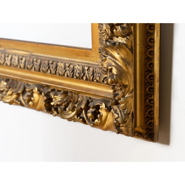 Traditional Antique Giltwood Art Frame For Sale - Image 3 of 6