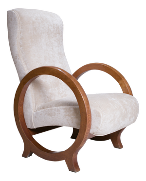Modernist Art Deco Armchair by Rosello in the Style of Jacques Adnet, Paris, 1940