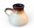 Vintage Mid Century Art Pottery Stoneware Brown & Cream Colored Ribbed Pitcher For Sale - Image 10 of 12