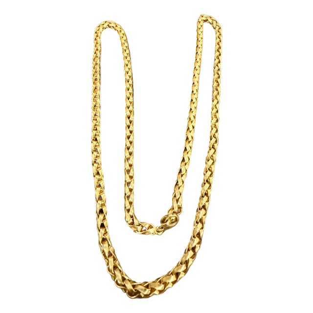 18 Karat Yellow Gold 84.7 Gm Chain, 5 Mm Wide Necklace, 28 " Long For Sale