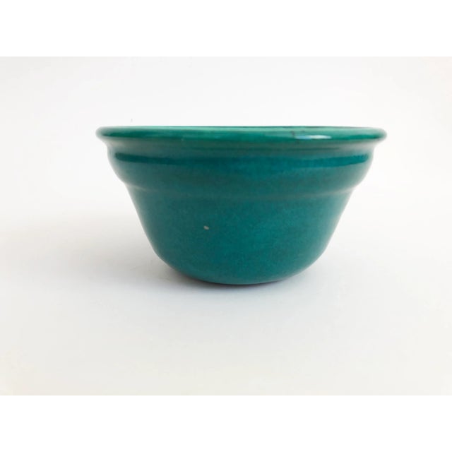 Vintage Green and Orange Handmade Pottery Bowl For Sale - Image 4 of 6