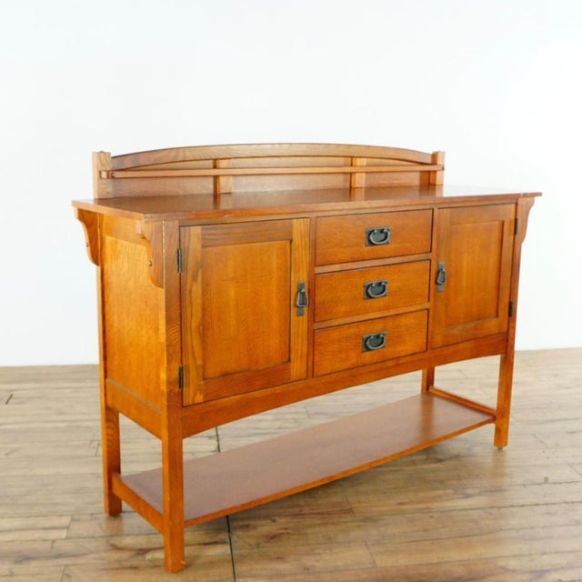 Mission Style Basset Oak Sideboard | Chairish