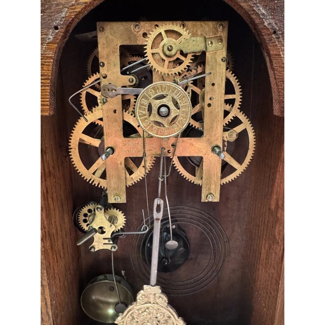 Late 19th Century Sessions Antique Parlor Mantel Clock- “Grand Assortment” Model With Alarm For Sale - Image 5 of 11