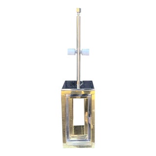 1970’s Romeo Rega Gold & Silver Table Lamp For Sale