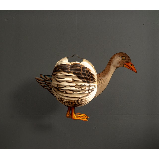 Mid-Century Modern Paper Goose Lantern, West Germany, 1960s For Sale - Image 3 of 14