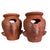 African Vintage Terracotta Elephant Motif Strawberry Planter Pots, A Pair For Sale - Image 3 of 11