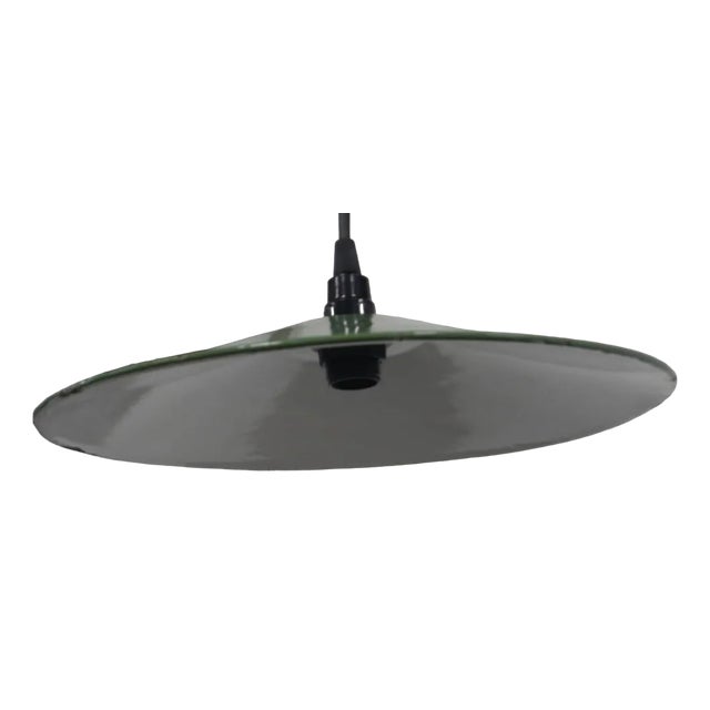 Green Metal Lamp, 1940 For Sale