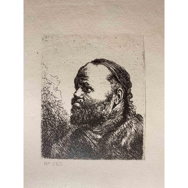 Charles Amand Durand after Rembrandt, Portrait of A Man, Engraving, 19th Century For Sale