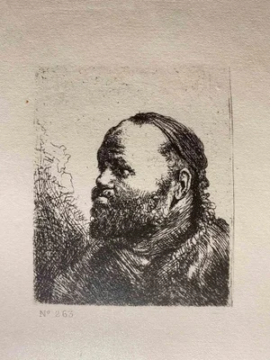 Charles Amand Durand after Rembrandt, Portrait of A Man, Engraving, 19th Century