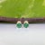 Modern Zambian Emerald Martini Solitaire Stud Earrings in Solid 14k Gold, Round 4mm, Pair For Sale - Image 3 of 7