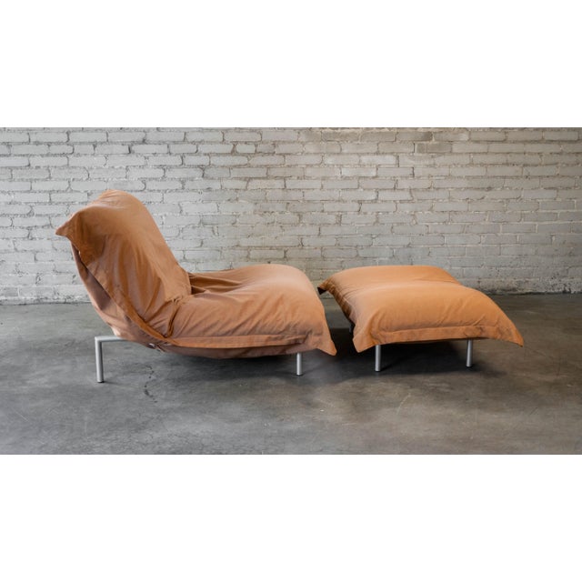 Ligne Roset 'Calin' Louge Chair and Ottoman by Pascal Mourgue, 1990s - A Set For Sale - Image 10 of 16
