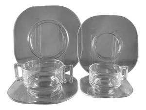 Vintage Joe Colombo Arno Italy Glass Service for Six Dinnerware Set- 36 Pieces